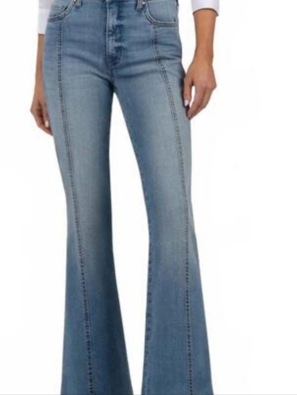 KUT FROM THE KLOTH FAB AB ANA HIGH RISE SUPER FLARE JEANS. Size 6